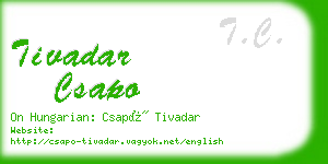 tivadar csapo business card